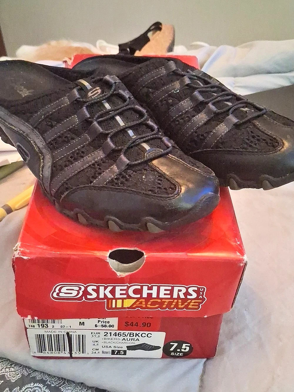 Skechers 21365/BKCC Black Sneakers US 7.5